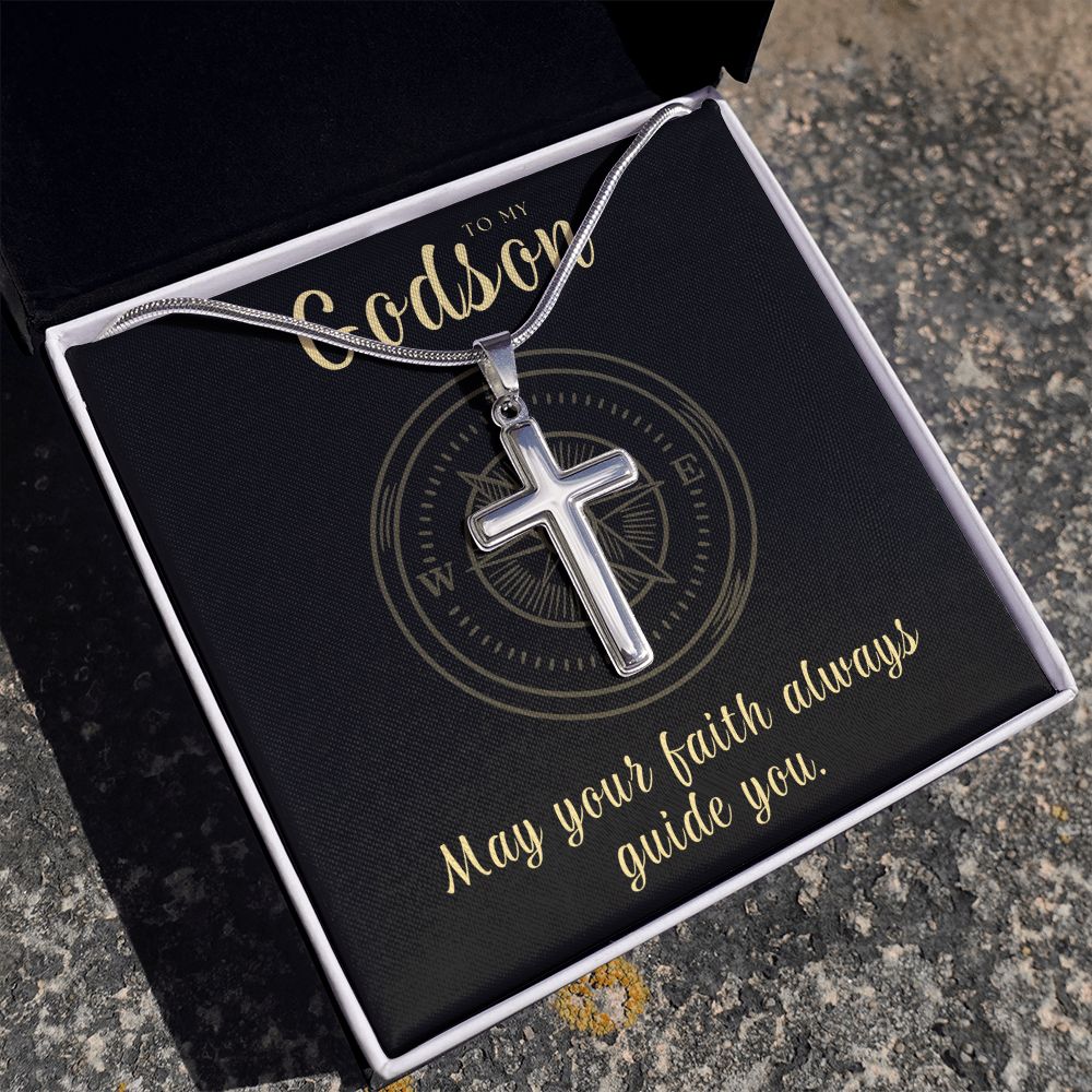 Confirmation Gift For Boy | Faith Cross Necklace 0792SSCN