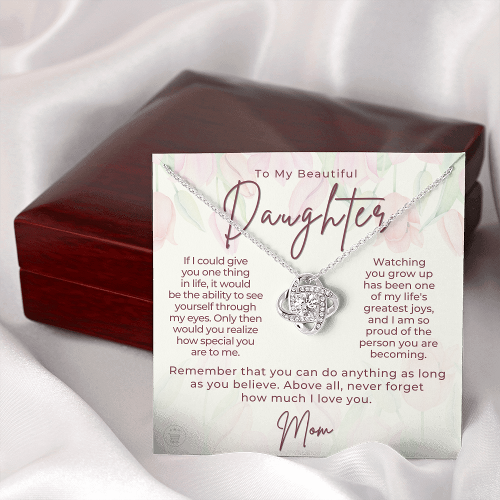 Daughter Gift From Mom | Believe Necklace 0576T6