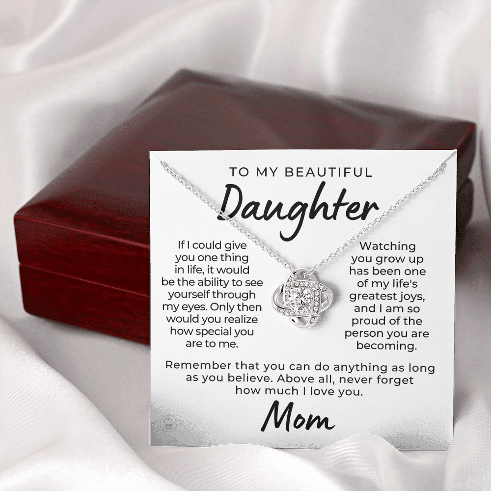 Daughter Gift From Mom | Believe Necklace 0576T1