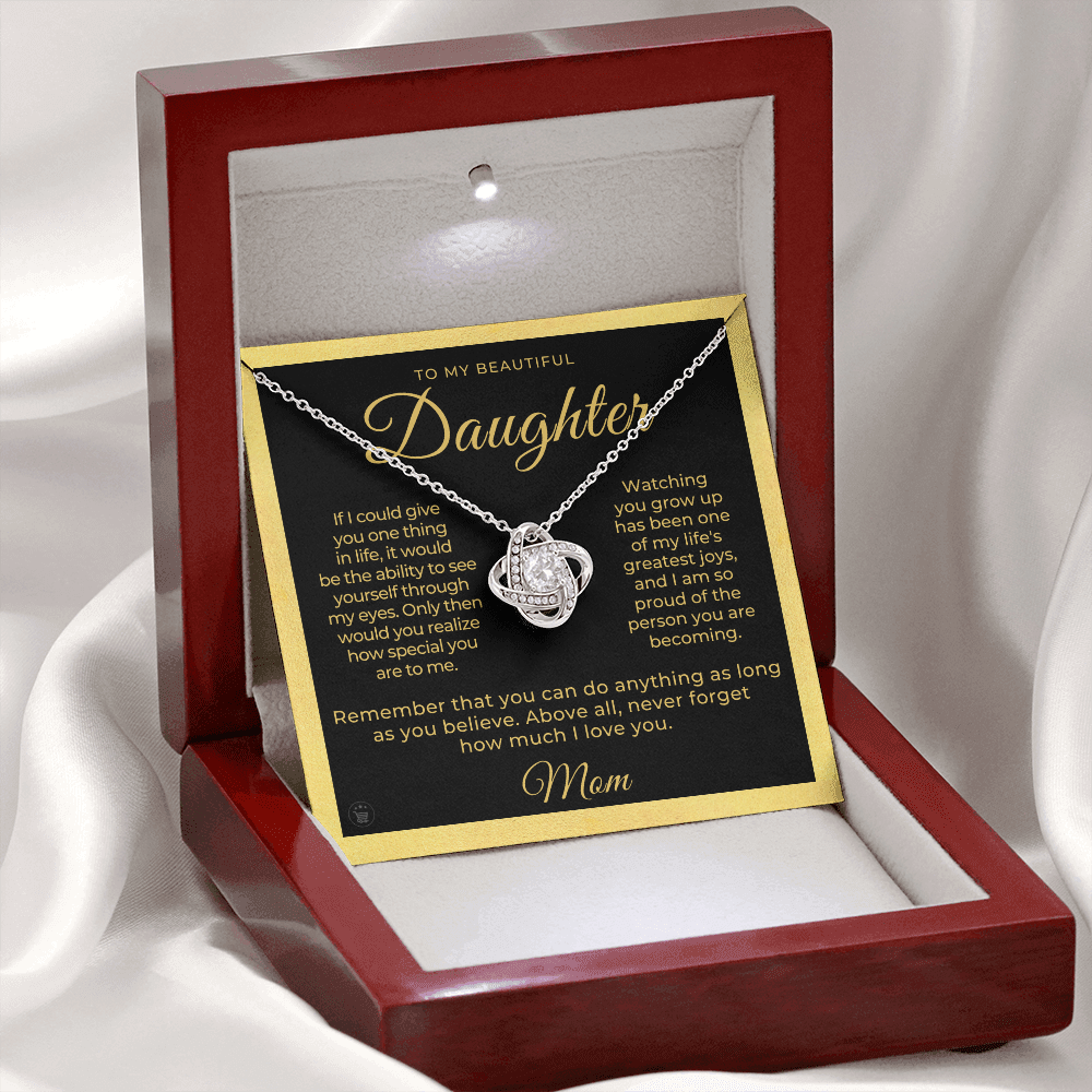 Daughter Gift From Mom | Believe Necklace 0576T7