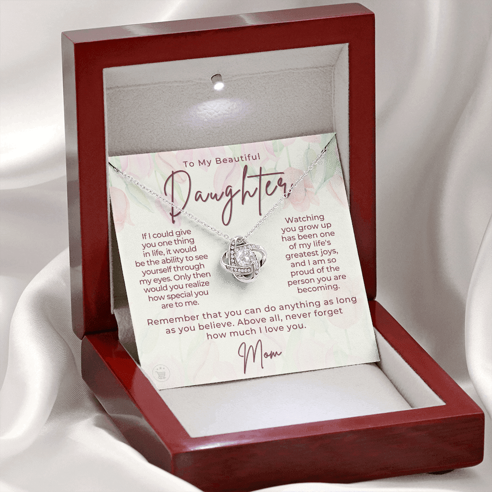 Daughter Gift From Mom | Believe Necklace 0576T6