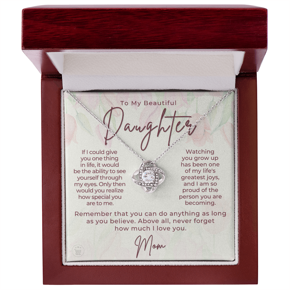 Daughter Gift From Mom | Believe Necklace 0576T6