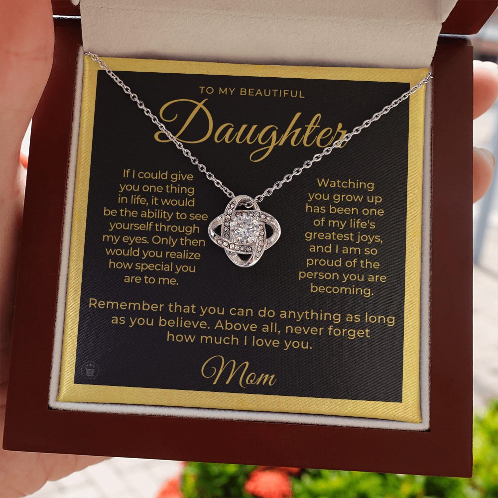 Daughter Gift From Mom | Believe Necklace 0576T7