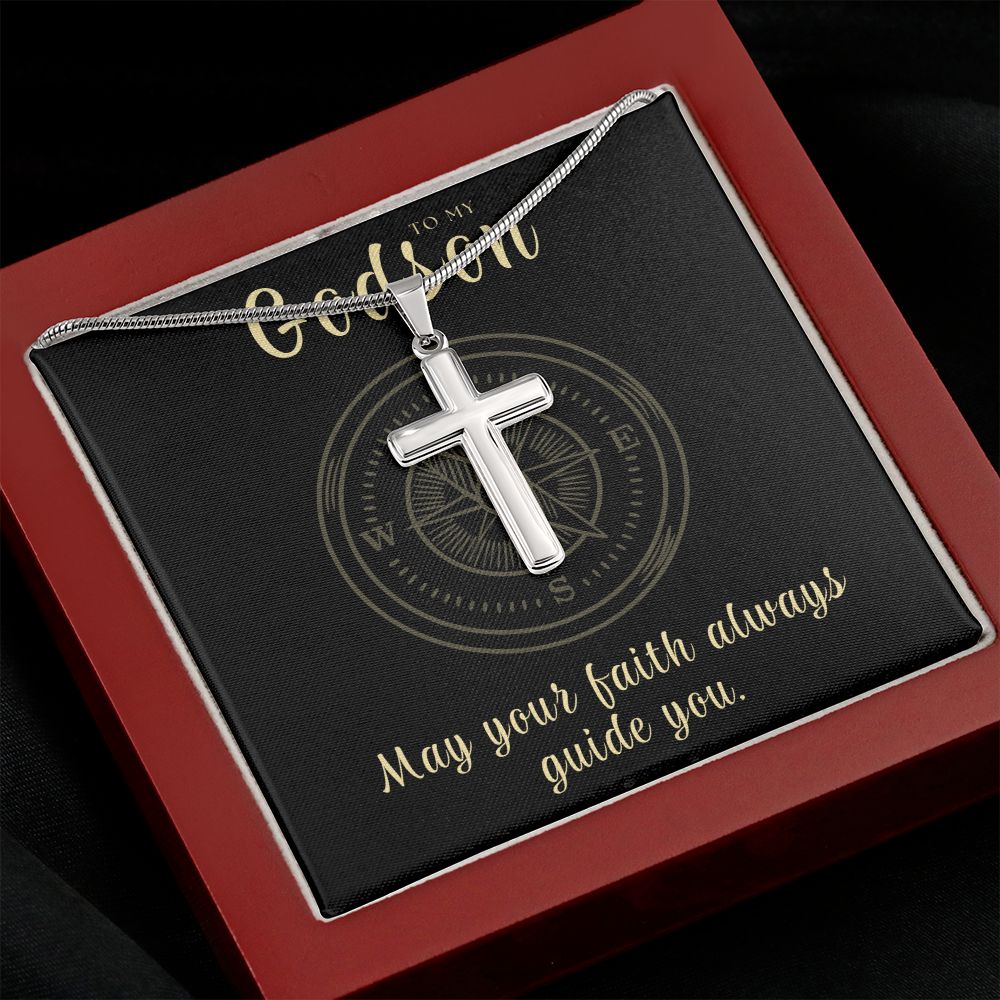 Confirmation Gift For Boy | Faith Cross Necklace 0792SSCN