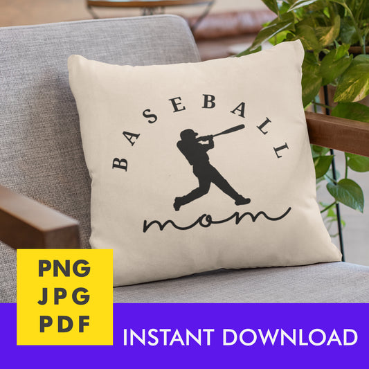 Digital Instant Download - Baseball Mom M06-3