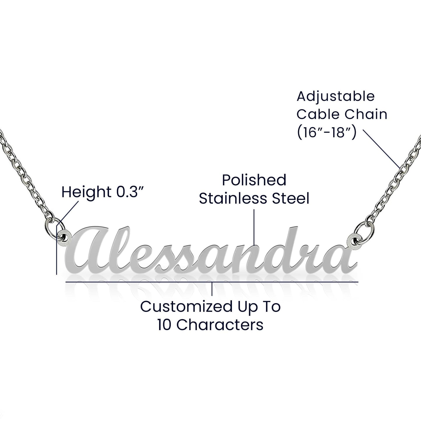 Stepdaughter Wedding Gift | On This Day Name Necklace 0718T1N